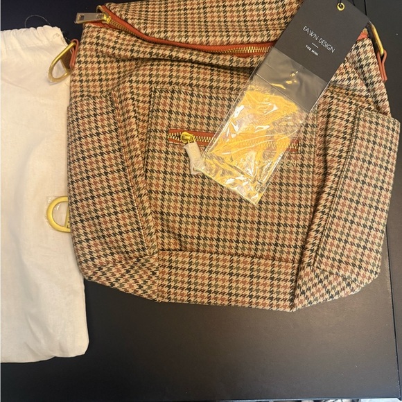 Fawn Design Handbags - Fawn Design Houndstooth Backpack with Brown Accents | sold out style